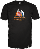 Schwarzes BBQ T-Shirt der Marke 14ender mit MarkenLabel am Saum und Multicolor Print "Born to Gril"